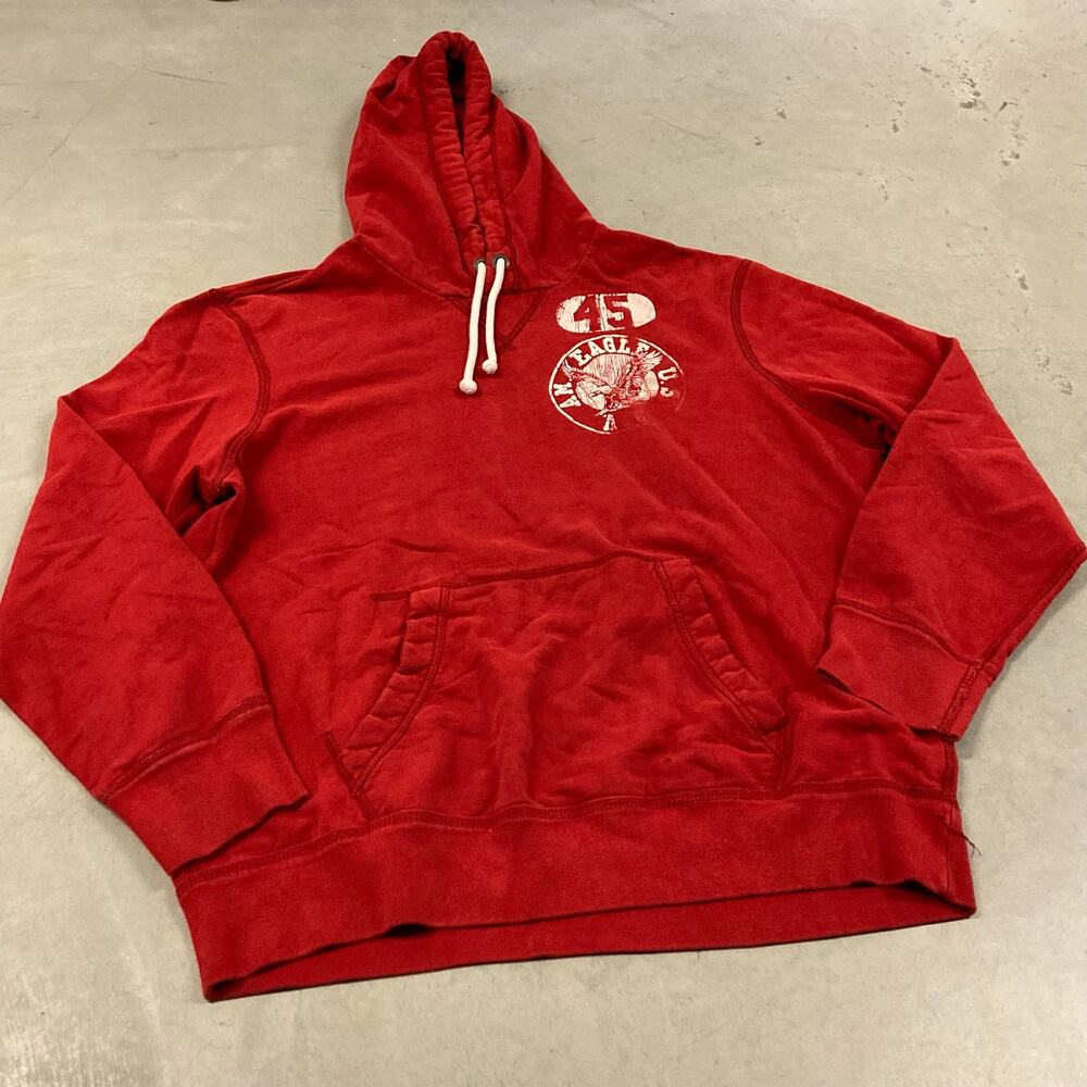 vintage y2k American eagle distressed graphic hoodie